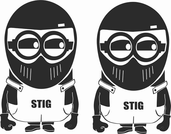 Picture of "Stig" Minion JDM Decals / Stickers