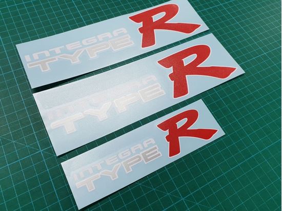 Picture of Honda Integra Type R DC2 side and rear Decals / Stickers for Dark paint