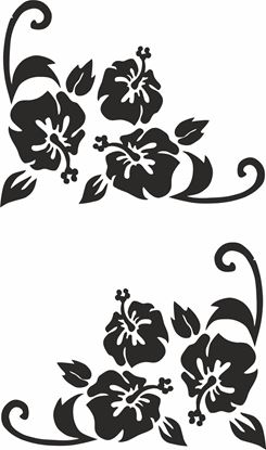 Picture of Floral corner Decals / Stickers