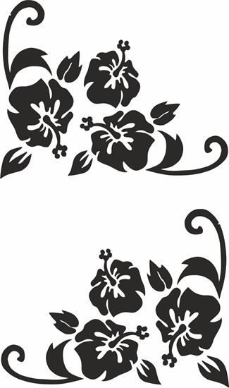 Picture of Floral corner Decals / Stickers