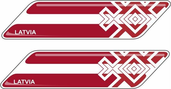 Picture of Latvia 70mm Exterior Gel Badges