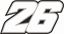 Picture of "26"Dani Pedrosa Track and street race nose cone number Decal / Sticker