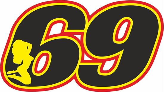 Zen Graphics 69 Track And Street Race Nose Cone Number Decal Sticker