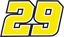 Picture of "29" Andrea Iannone Track and street race nose cone number Decal / Sticker
