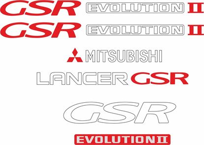 Picture of Mitsubishi Lancer  GSR evolution 2 full replacement Decals / Stickers