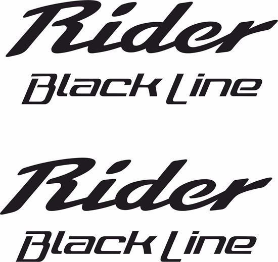 Picture of Nissan Elgrand / Cube "Rider Black Line"  Side and rear replacement Decals Stickers