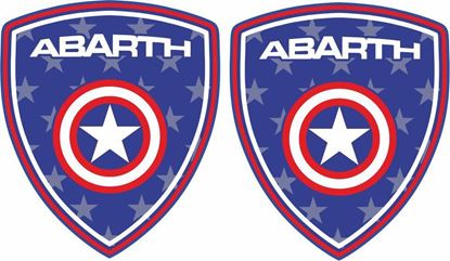 Picture of Fiat  Abarth Captain America Decals / Stickers