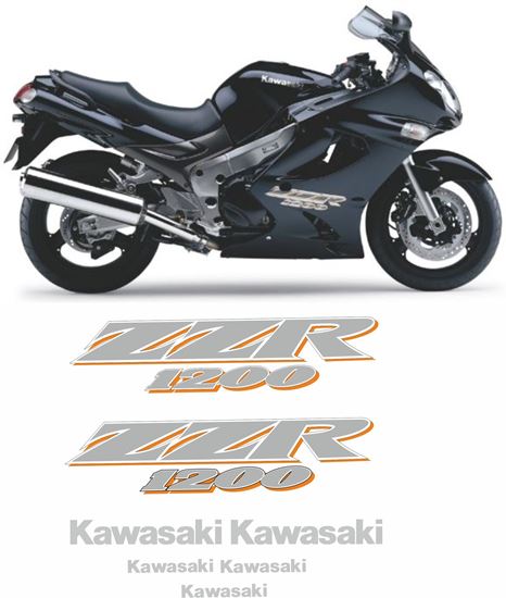 Picture of Kawasaki ZZR 1200 ZZ-R  2004 Replacement Decals Stickers Graphics