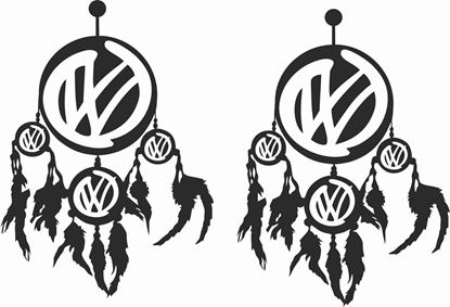 Picture of VW Red Indian Style Decals / Stickers