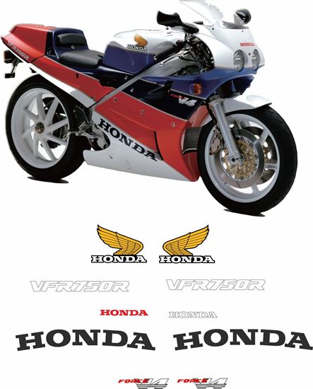 Picture of Honda VFR 750R RC30 1987 - 1990 Replacement Decals / Stickers