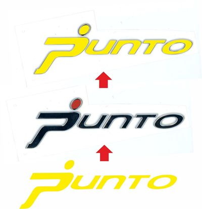 Picture of Fiat Grande Punto rear Badge Vinyl overlay  Decal / Sticker