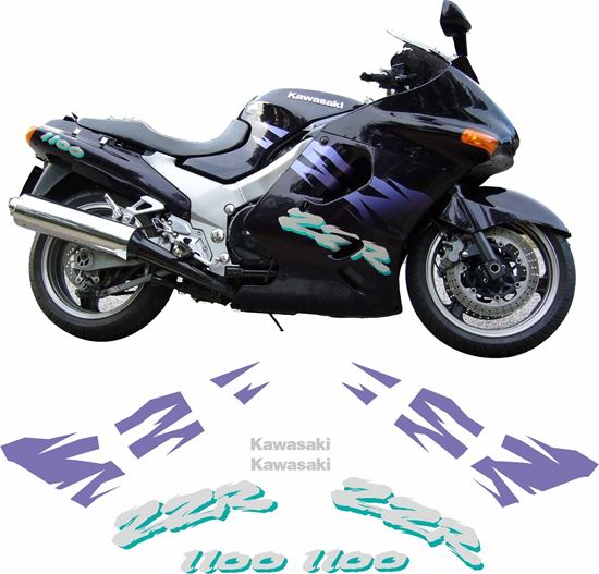 Picture of Kawasaki ZZR 1100 1995 replacement Decals / Stickers