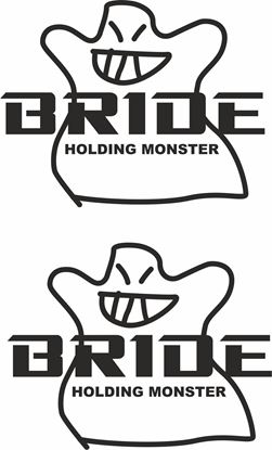 Picture of Bride Holding Monster Decals / Stickers