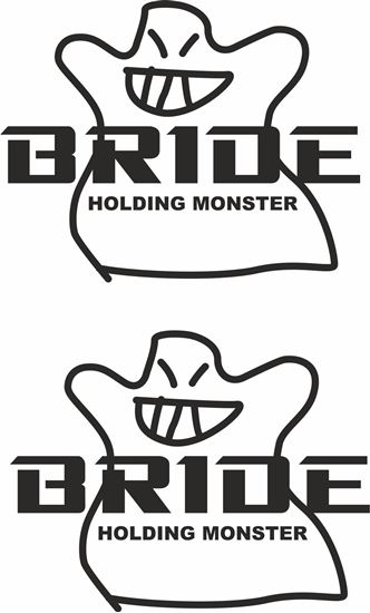 Picture of Bride Holding Monster Decals / Stickers