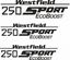 Picture of Westfield "250 Sport Eco Boost" Side & Rear  Decals / Stickers