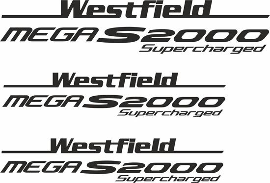 Picture of Westfield "Mega S2000 Supercharged" Side & Rear  Decals / Stickers