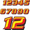 Picture of Track Day Door Number Decals  / Stickers