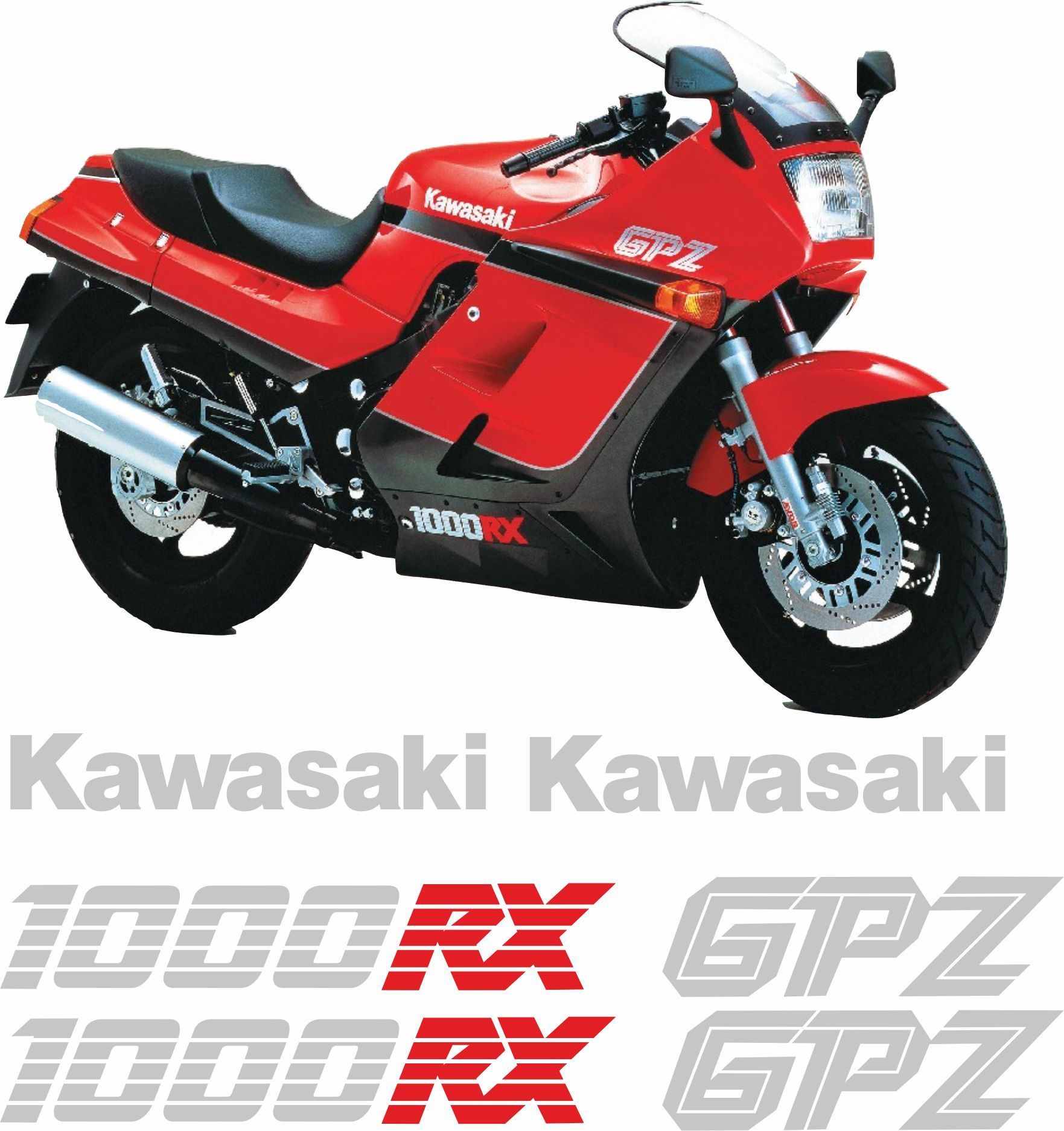 Zen Graphics Kawasaki GPZ 1000RX 1984 1988 replacement Decals