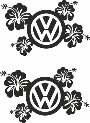 Picture of VW Florals Decals / Stickers