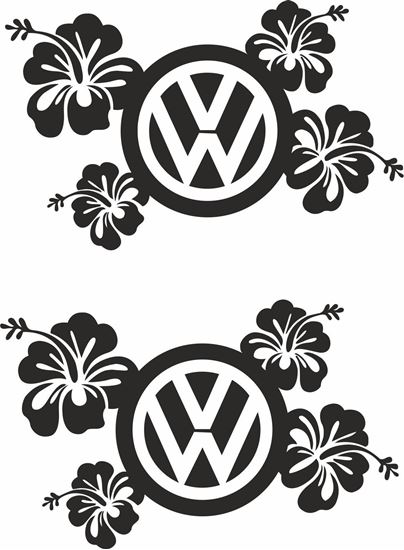 Picture of VW Florals Decals / Stickers