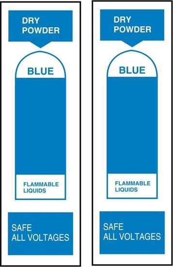 Picture of Fire Dry Powder Safe on all Voltages Stickers