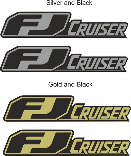 Zen Graphics - Toyota "FJ Cruiser" side replacement Badge Decals / Stickers