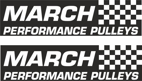 Picture of "March Performance Pullys"  Decals / Stickers