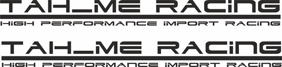 Picture of "Tah Me Racing" Decals / Stickers