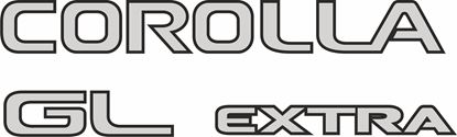 Picture of Toyota Corolla GL Extra WAGON 1997 - 2000  replacement rear Decals / Stickers