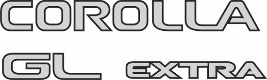 Picture of Corolla GL Extra WAGON 1997 - 2000  replacement rear Decals / Stickers