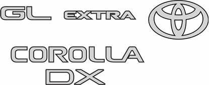 Picture of Toyota Corolla DX  GL Extra WAGON 1997 - 2000  replacement rear Decals / Stickers