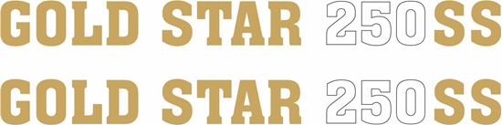 Picture of BSA Gold Star 250SS Side panel restoration Decals / Stickers