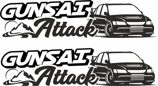 Picture of "Gunsai Attack"  JDM Decals / Stickers