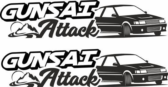 Picture of "Gunsai Attack"  JDM Decals / Stickers