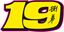 Picture of "19" Alvaro Bautista Track and street race nose cone number Decal / Sticker