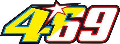 Picture of Nicky Haden Valentino Rossi 469 nose cone number Decal / Sticker