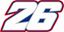 Picture of "26"Dani Pedrosa Track and street race nose cone number Decal / Sticker