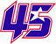 Picture of "45" Scott Redding Track and street race nose cone number Decal / Sticker