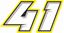 Picture of "41" Brad Binder Track and street race nose cone number Decal / Sticker