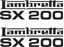Picture of Lambretta SX200 General Panel Decal / Stickers