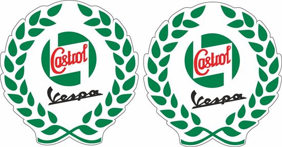 Picture of Vespa Castrol Decals / Stickers