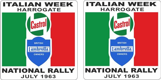 Picture of Lambretta Castrol  Harrogate Rally 1963 Decals / Stickers