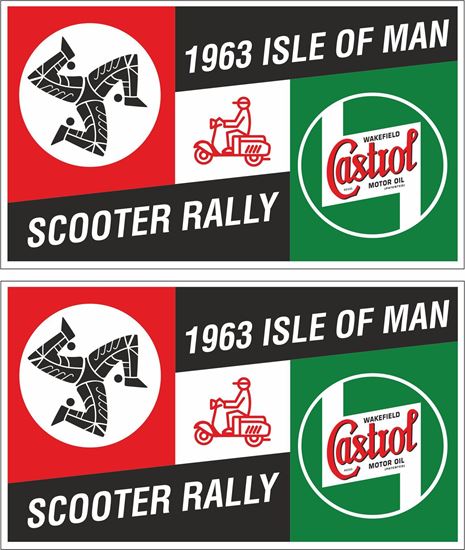 Picture of Lambretta / Vespa  Castrol Isle of man Rally 1963 Decals / Stickers