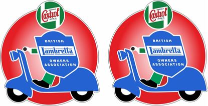 Picture of Lambretta BLOA Castrol Decals / Stickers