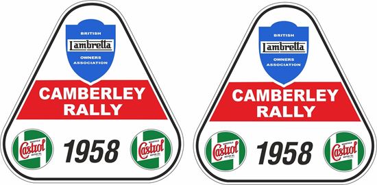 Picture of Lambretta Castrol  Camberley Rally 1958 Decals / Stickers