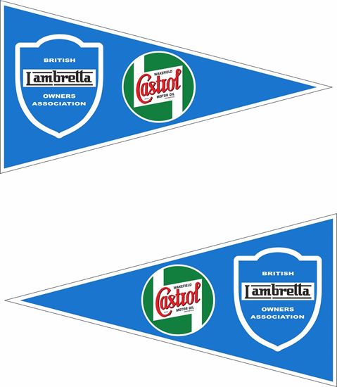 Picture of Lambretta BLAO Castrol Decals / Stickers