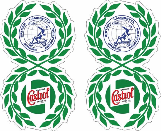 Picture of Lambretta BLOA Castrol Decals / Stickers