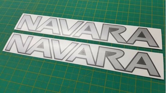 Picture of Nissan Navara replacement roof rail Decals / Stickers