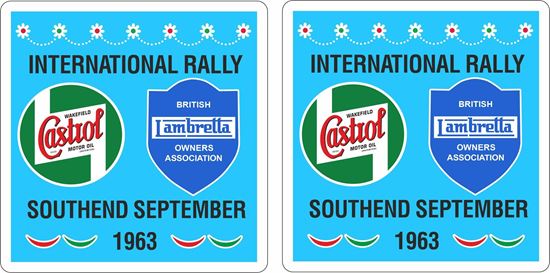 Picture of Lambretta BLOA Castrol Rally Decals / Stickers