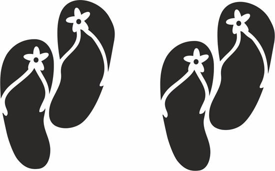 Picture of Flower Flip Flops Decals /Stickers